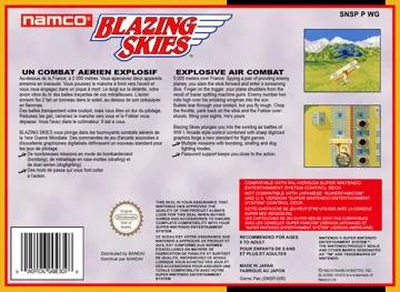 Blazing Skies (Europe) box cover back